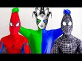 SUPERHERO vs COLOR TEAM | Spider-Man Fighting BLUE-MAN and GREEN-MAN | Người Nhện giải cứu Venom