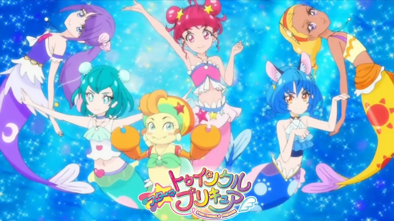 [1080p60]Mermaid form Transformaton (Star☆Twinkle PreCure! Group Transformation)