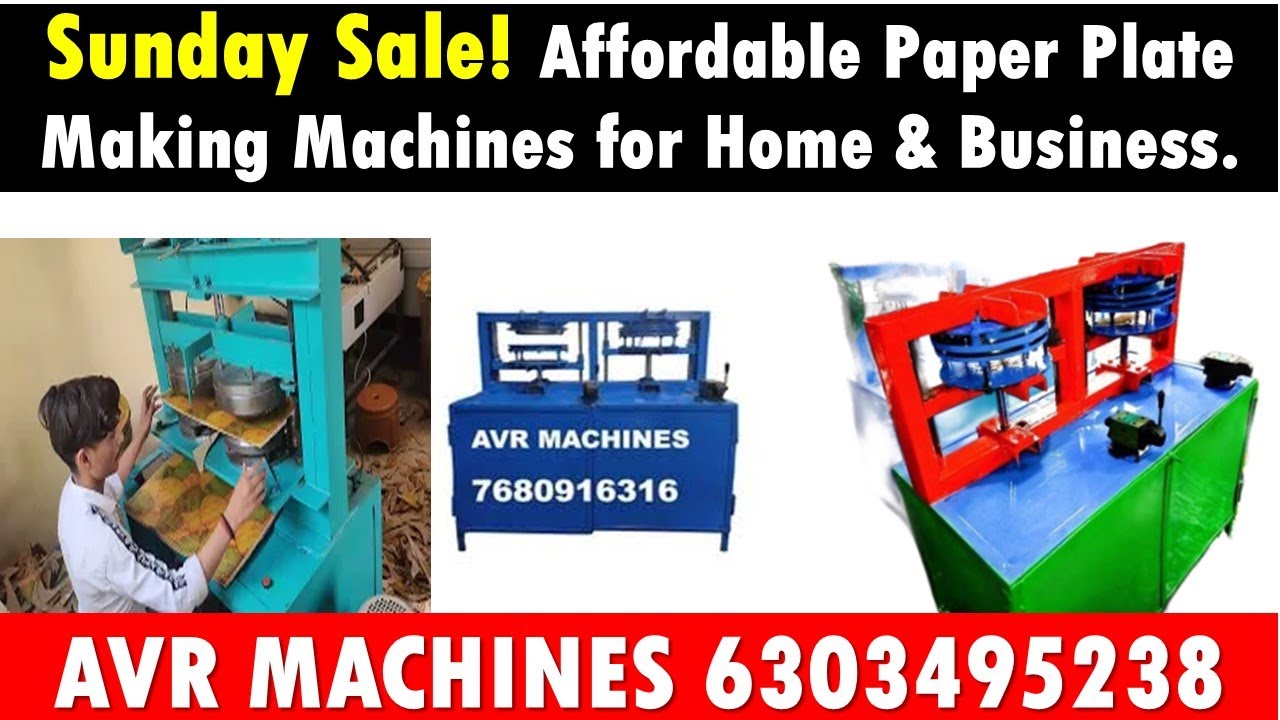 Sunday Sale! Affordable Paper Plate Making Machines for Home & Business.