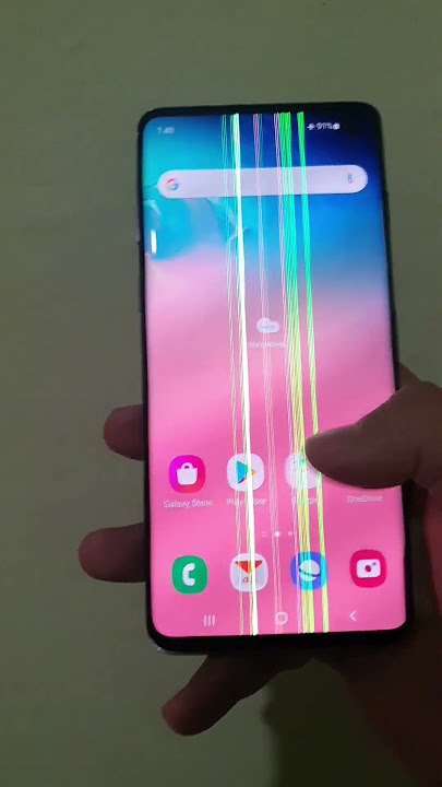 Samsung s10 muncul garis hijau, green scren, bagaimana cara mengatasinya?