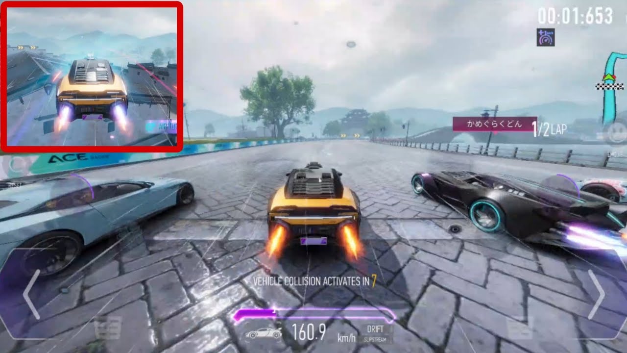 I raced on the RAINY JIANGNAN map to pass the toughest obstacles