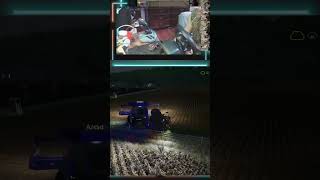 ain't got no gas it in #farmingsimulator25 #thrustmaster #tractor #accident #combineharvester