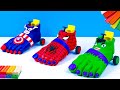 DIY Car mixed foot Superheroes Spider man, Hulk, Captain America with clay 🧟 Polymer Clay Tutorial