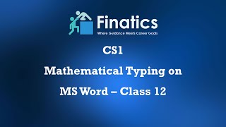CS1 Mathematical Typing on MS Word Class 12 | Chapter - Credibility Theory