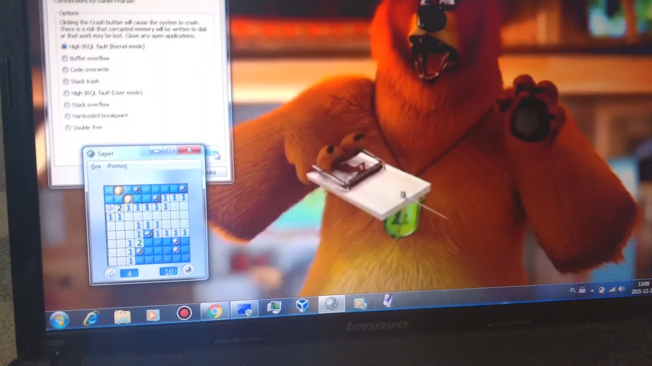 Windows 7 BSOD 8 mouse pointer glitch again YouTube