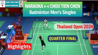 CHOU TIEN CHEN vs KODAI NARAOKA Thailand Open 2024 | Badminton Highlights