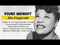 Round Midnight Ella Fitzgerald Lyrics HD Quality 