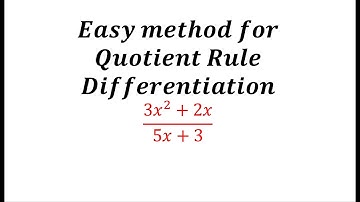 quotient rule to find dy/dx using Calculus
