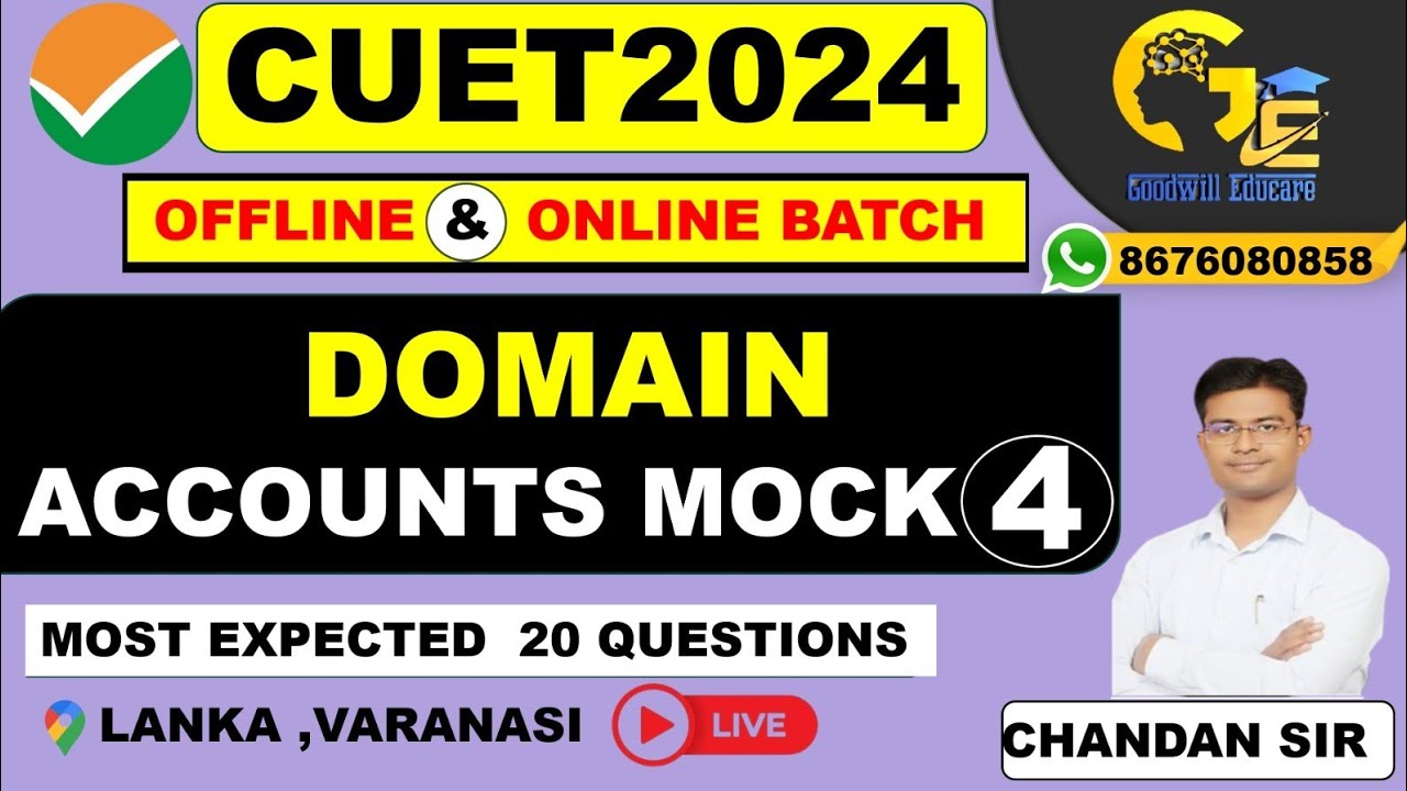 CUET 2024 | MOST REPEATED ACCOUNTS MCQs ( Concept + PYQs ) by CHANDAN ...