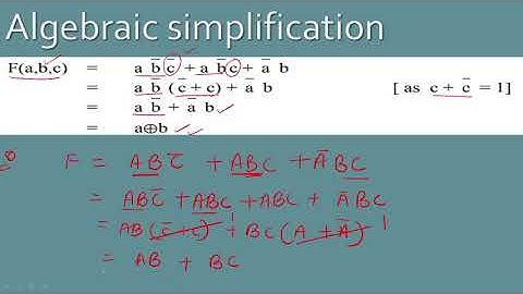 Algebraic Simplification || MCS-12 (Computer Organization and Assembly Language Programming) Unit-3