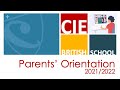 Cie parents orientation for jhs shs sy 2021 2022