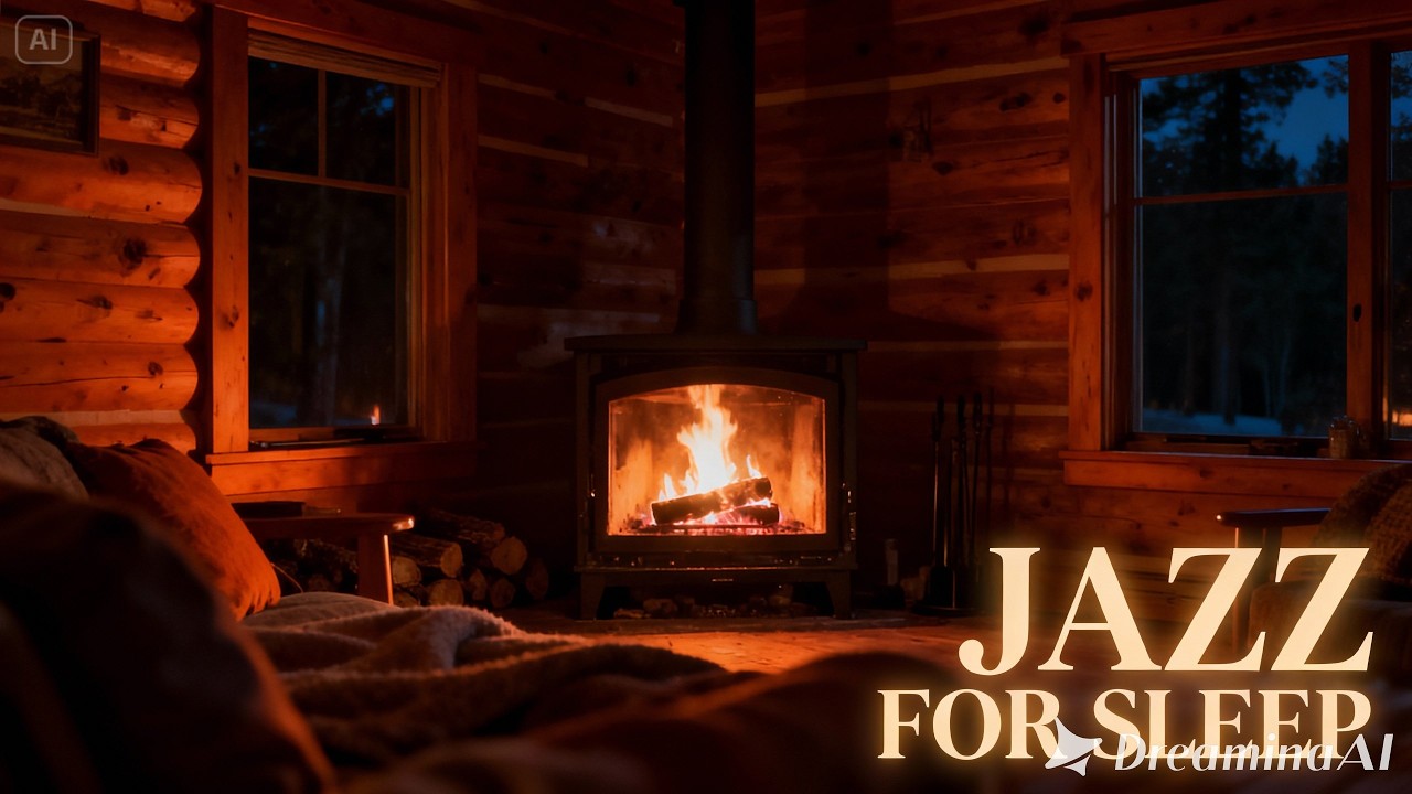 Fireplace Jazz 🔥 The Coziest Instrumental Music for Relaxing Nights