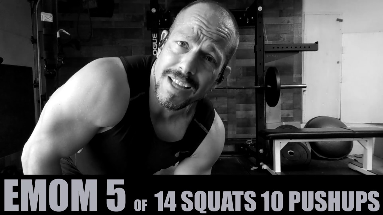 EMOM 5: SQUATS PUSHUPS - YouTube