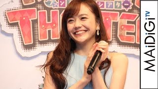 松井愛莉「シンデレラっぽく」水色のミニドレスで登場！「サンリオキャラクターズ ファンタジーシアター」発表会1　#Airi Matsui　#Press conference