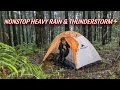 Camping in non stop heavy rain  thunderstorm solo camping in heavy rain  thunderstorm