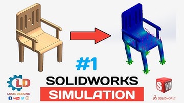 SolidWorks Simulation #1, #solidworks #solidworkstutorial, Wooden Chair Simulation #staticsimulation