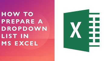 How to prepare a dropdown menu in MS Excel