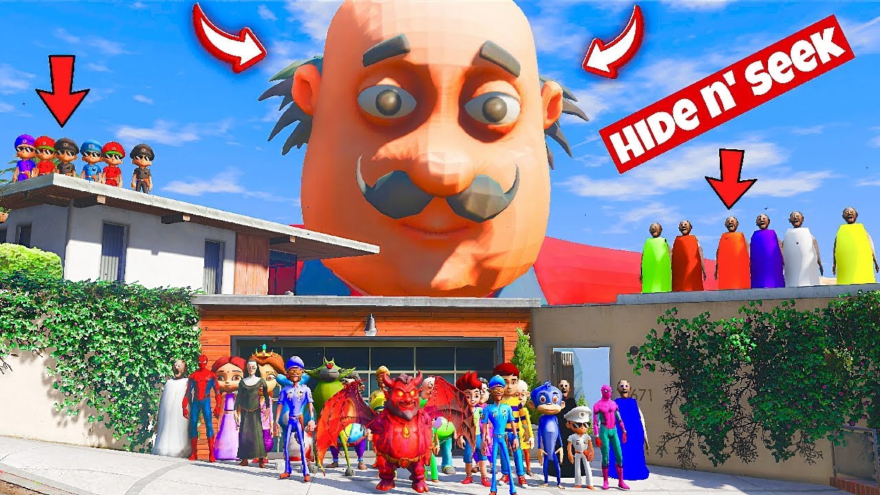 Motu Patlu Play Hide And Seek With Little Singham In Gta 5 #shortlive #live #indianbikedriving3d