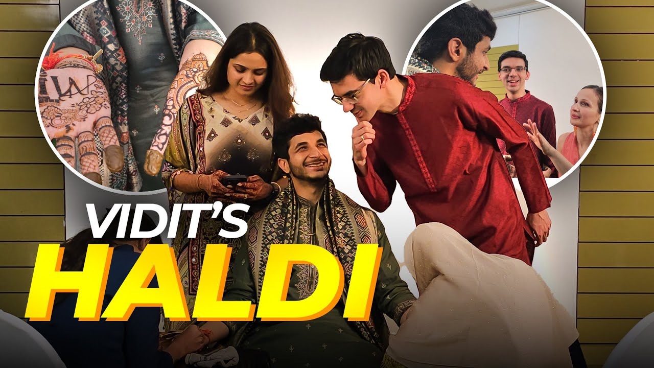 Vidit Gujrathi and Anish Giri put on Mehendi | Day 1 wedding vlog ft. Gukesh, Tania