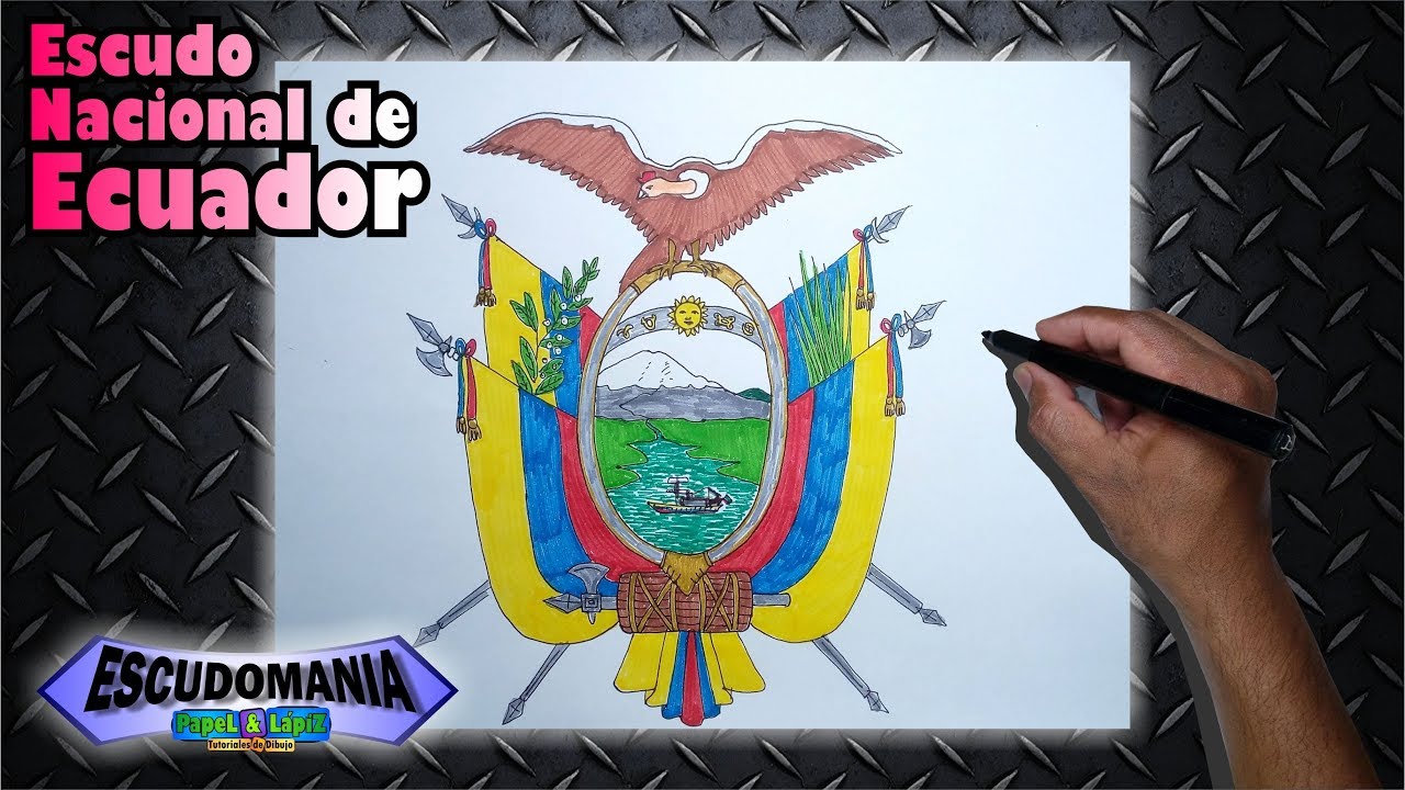 Aprende A Dibujar Y Pintar El Escudo Nacional De Ecuador Youtube