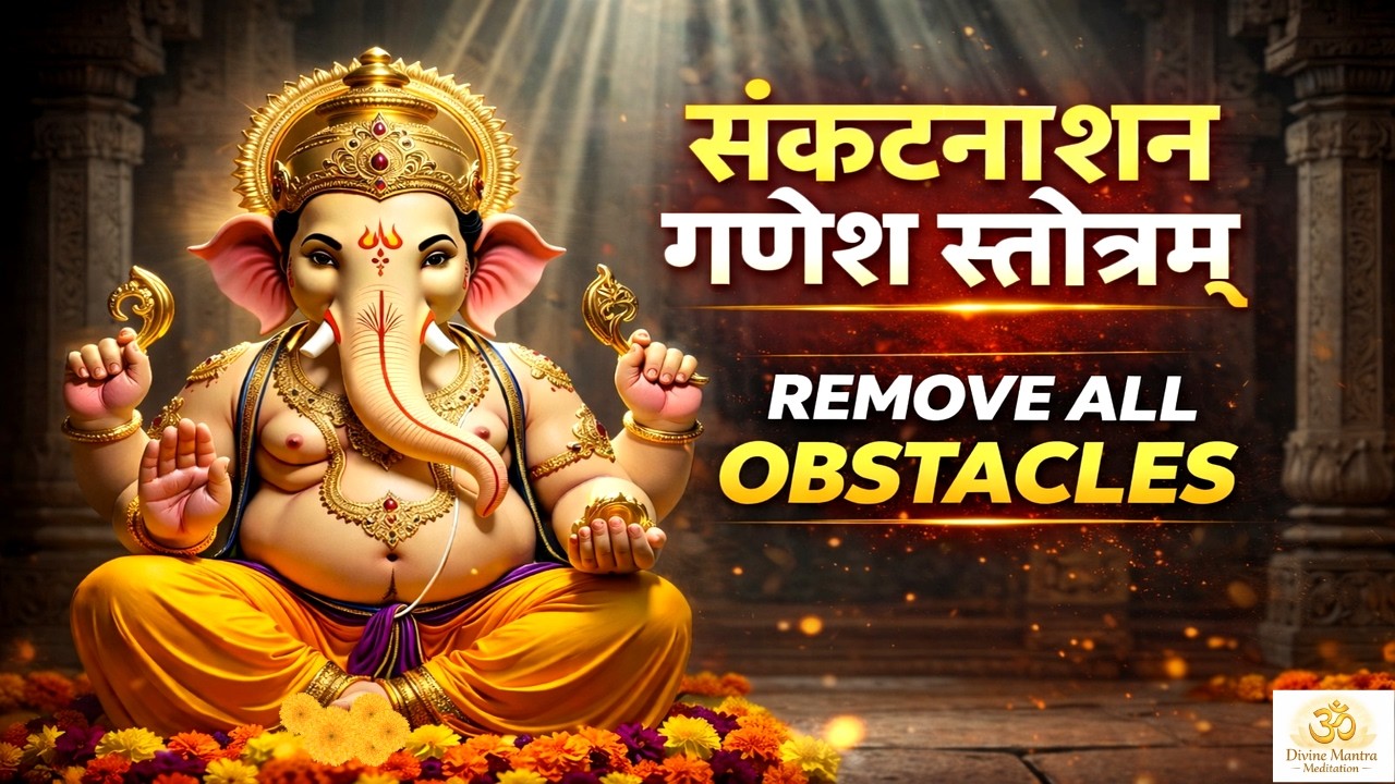 संकटनाशन गणेश स्तोत्रम् 5 बार | Remove Obstacles | Powerful Ganesh Mantra