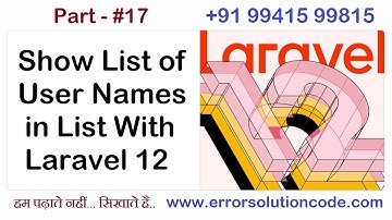 Show List of User Names in List With Laravel 12 | Laravel 12 Multi Auth: Super Admin, Admin and User