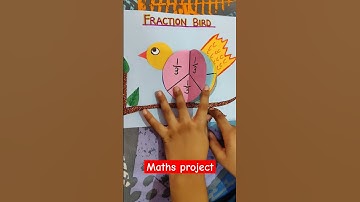 Maths project ll Fraction Bird  #mathsproject #ytshorts #projects #model#renusainivlogs