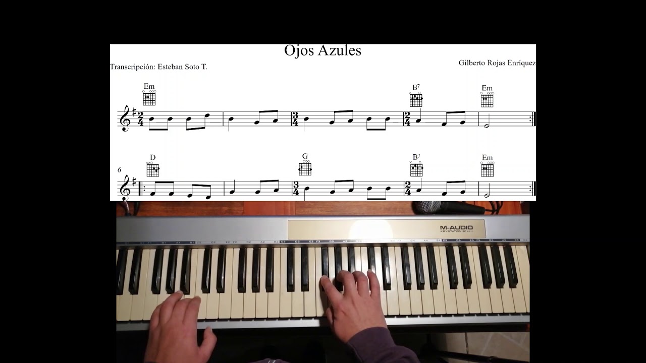 Ojos Azules Piano Tutorial YouTube