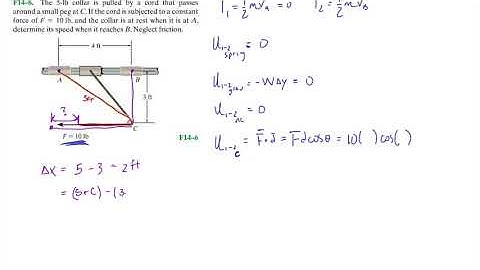 Problem F14-6 Dynamics Hibbeler 13th (Chapter 14) Engineering Dynamics - Work and Energy
