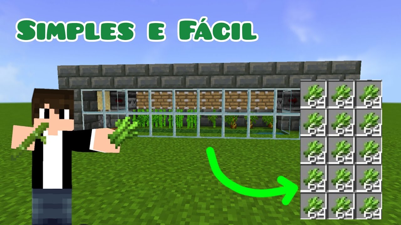Melhor Farm de Cana de açúcar e bambo do Minecraft 1.21(Bedrock e Java ...