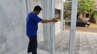 UPVC KUSEN MODERN Review Pintu Folding 4 daun #upvc #kdsupvc #pintulipat #upvcdoors #pintu