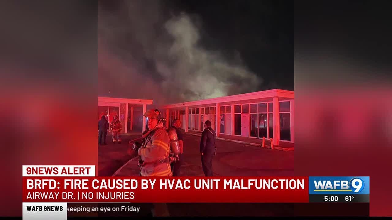 Faulty HVAC unit sparks building fire