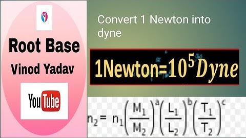 Convert 1 Newton into dyne [ class-11] unit-1