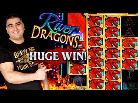 River Dragons Slot Machine $8.80 Max Bet Bonus - MASSIVE WIN | Live Slot Play At Casino & BIG PROFIT