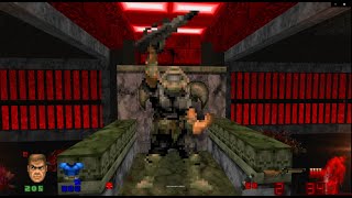 Brutal Doom:  Going Down Map 24:  Bridge of Blood UV 100%