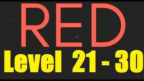 Red - Zenith Games  - Level 21 - 30 Android  Walkthrough