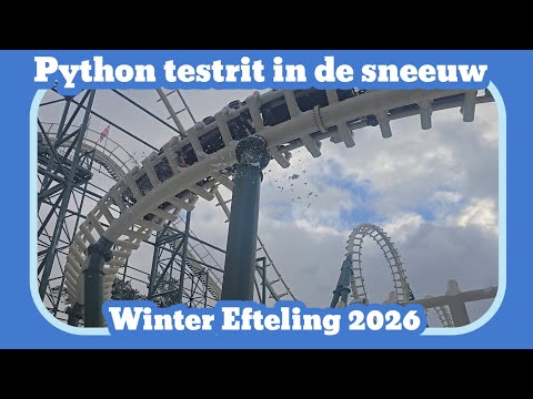 Python testrit in de sneeuw [Efteling 2026]