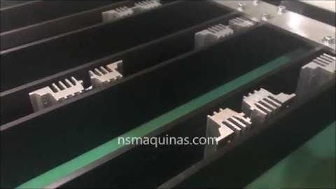 Deburring Aluminum Extrusions - DM1100 C - Edge Rounding Machine
