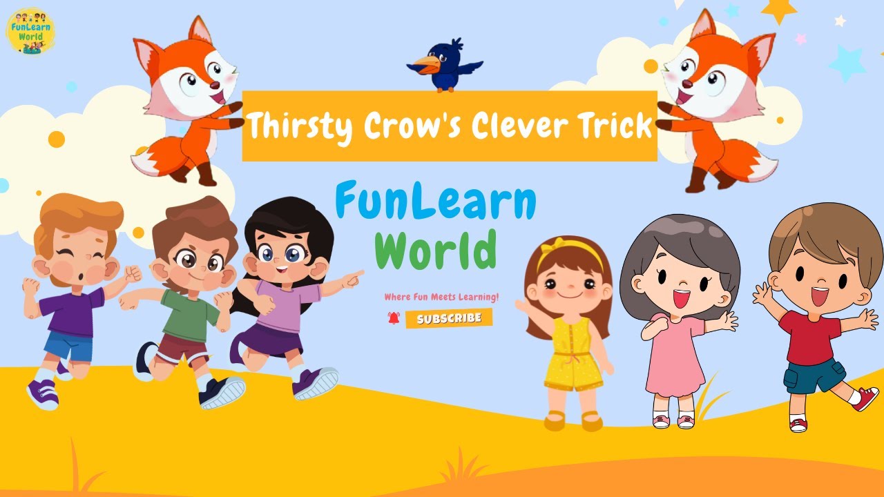 The Thirsty Crow Story | Moral Story for Kids | Learn Problem Solving and Clever Thinking
