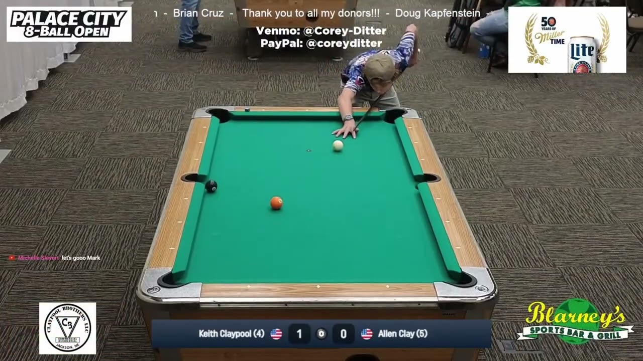 2025 Miller Lite Palace City 8-ball Open - Allen Clay vs. Keith Claypool
