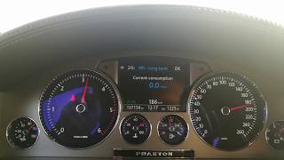 VW PHAETON 3.0 TDI 200 km/h fuel consumption - Autobahn Germany