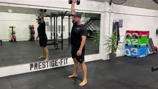 Dumbbell Single Arm Power Snatch demonstration