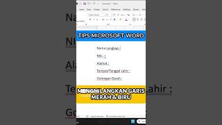 Menghilangkan Garis Merah U0026 Biru Word shorts  belajarmicrosoftword microsoftoffice tutorial