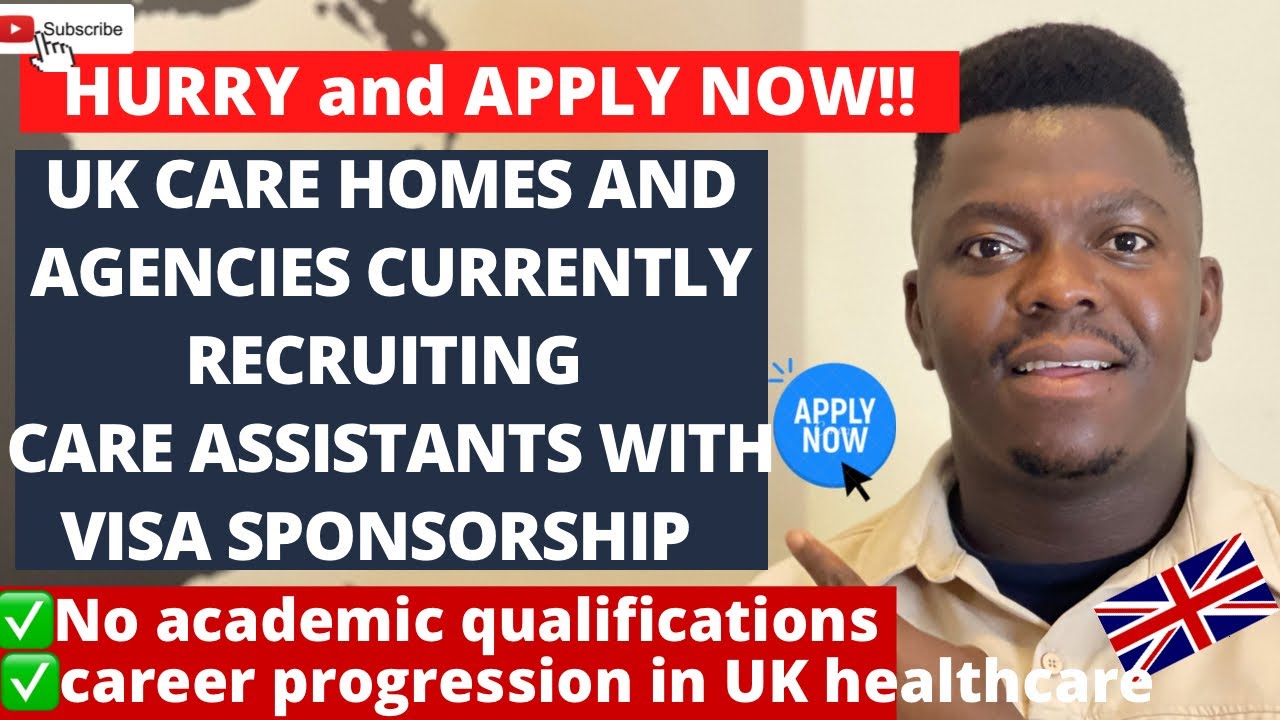 UK care homes and agencies currently recruiting care assistants with
