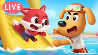 🔴LIVE | Lifeguard Duty | Swimming Safety Rules | Kids Cartoon | Sheriff Labrador
