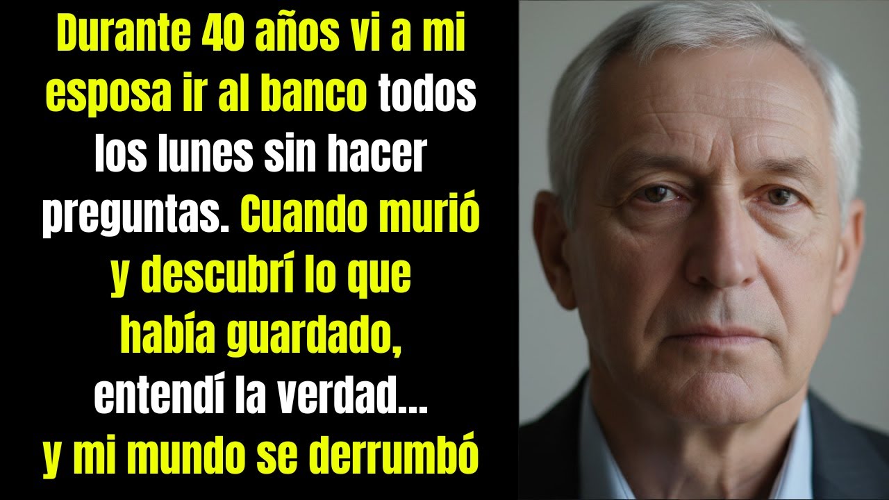 Durante 40 años, todos los lunes mi esposa iba al banco. Cuando murió, entendí por qué…