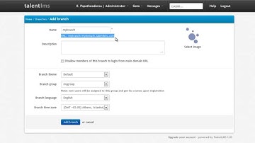 TalentLMS: How to set up branches