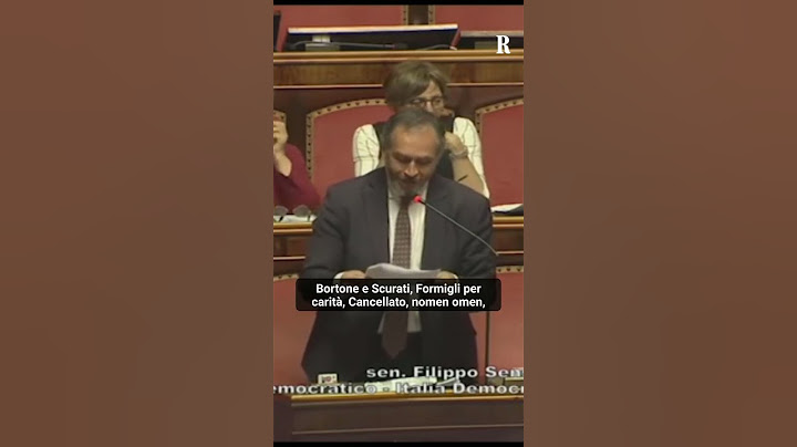 Filippo Sensi al Senato legge l'ironica lista dei "nemici" della destra al governo