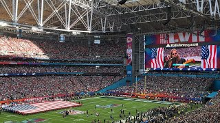 Chris Stapleton takes the stage live for the National Anthem at Super Bowl LVII