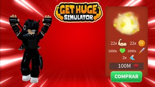 Getting aura from 100 Million gems ♦️ Get Huge Simulator 🎃| Roblox | second aura achieved with event